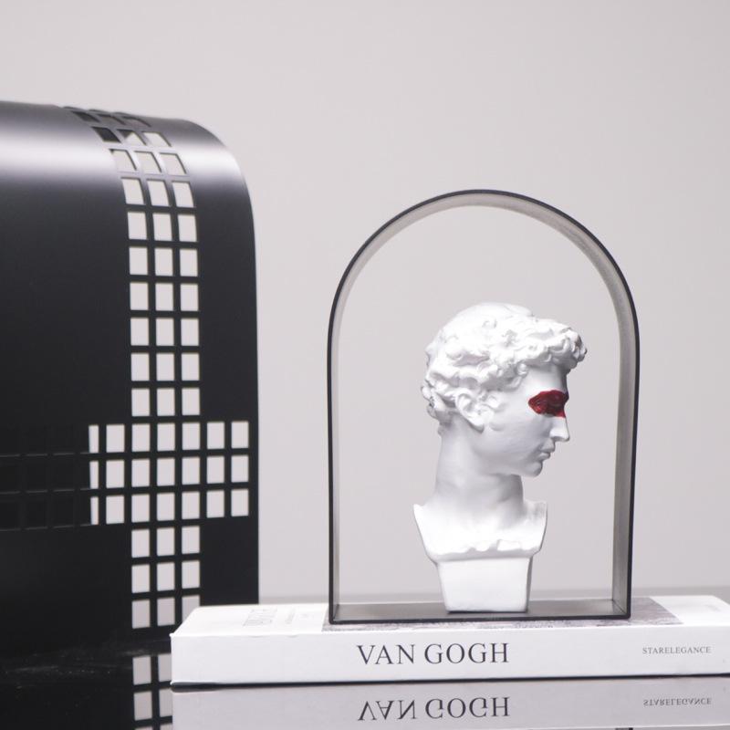 Modern Simple Geometric Metal Creative Arch Ornaments Living Room Study Model Room Grid Ornaments Soft Decorations