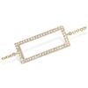 [L7087] - Gold Plated Bracelet 'Sissi' White Gold - 22x9 Mm