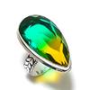 Natural Tourmaline Gemstone Handmade 925 Sterling Silver Jewelry Ring S.6 R9p79
