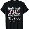 Cotton Night Shift Cna T Shirt Casual Crew Neck With