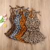 Baby Summer Clothing Infant Girls Suspender Shorts Children Personalized Leopard Print Jumpsuit Sleeveless Strap Trousers