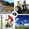 Medsuo 1 Pair Bike Pedal Strap Toe Clips Straps Tape Adjustable Anti-Slip Double Adhesive Bicycle Feet Straps - Black