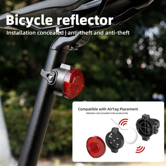 Bike Reflective Tail Mount Universal MTB Light for AirTag Locator Road Mountain Bicycle Saddle