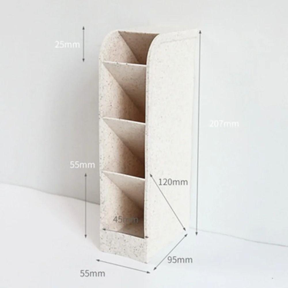 Наклонный держатель для ручек с 4 отделениями, настольный органайзер для канцелярских принадлежностей, коробка для хранения кистей для макияжа, практичный бокс для хранения ручек, для дома