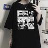 Anime Jujutsu Kaisen T-shirt Japanese Figure Ulzzang Fun Cartoon Gojo Satoru&Yuji Itadori Print Loose Chic Harajuku Punk Women T-shirt