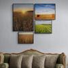 Sunset Ears Of Wheat Canvas Painting Flower Field Poster Beige Leaf Reed Wall Art Print Nordic Wall Pictures Home Decor