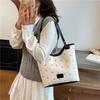 Trendy Spots Oblique Span Bag Large Capacity Shoulder Shopping Bag Fashion Canvas Bag Women's Tide Bag