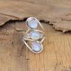 Moonstone Gemstone Ring, Solid 925 Sterling Silver Ring, Boho Ring, Gift For Her, Birthstone Ring