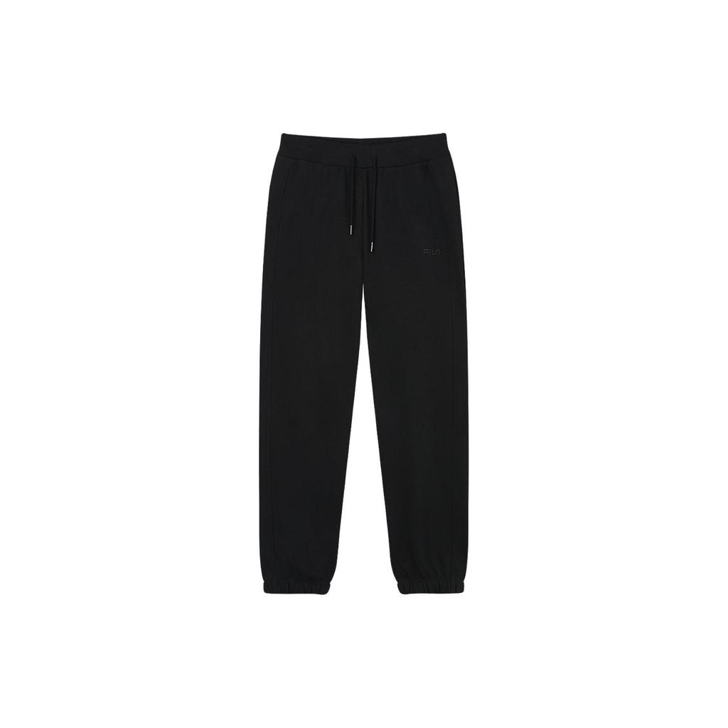 New FILA Knitted Sweatpants Women's Jet Black F11W339611F-BK