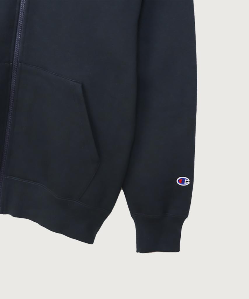 Champion Толстовка на молнии с логотипом C, regular fit, темно-синяя