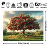 2D Orchard Sunset Apple Tree Tapestry for Farmhouse Kitchen & Living Room Wall Decor