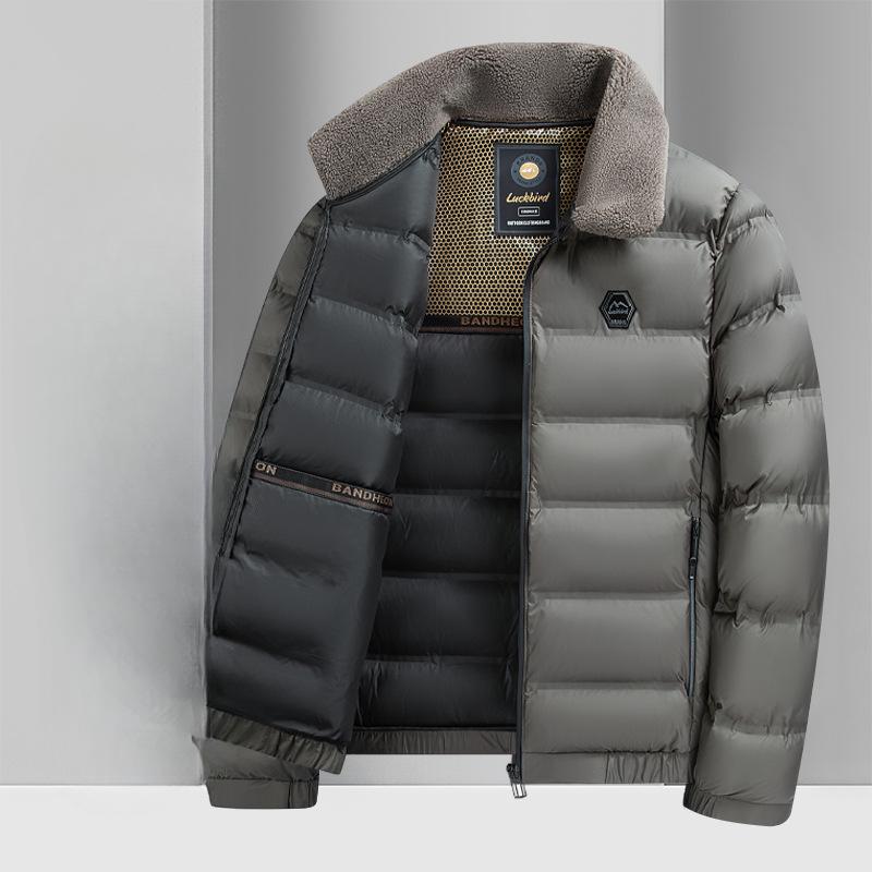 Зимняя мужская хлопковая одежда с графеновым термообогревом, с короткими лацканами, легкая деловая одежда с хлопковой подкладкой