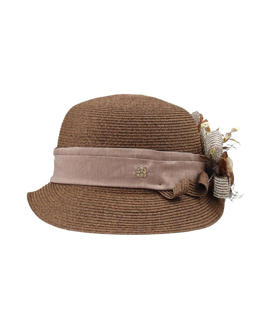 Kaliseumontapone Serena Flower Raffia Cloche Hat