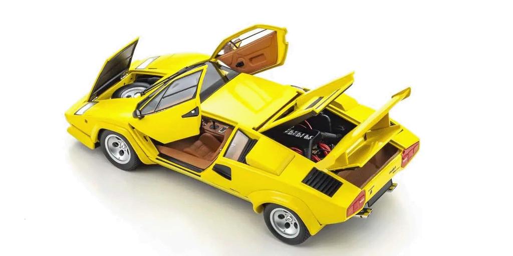 Kyosho Original Lamborghini Countach LP5000 Quattrovalvole Желтый Готовый продукт 1/18