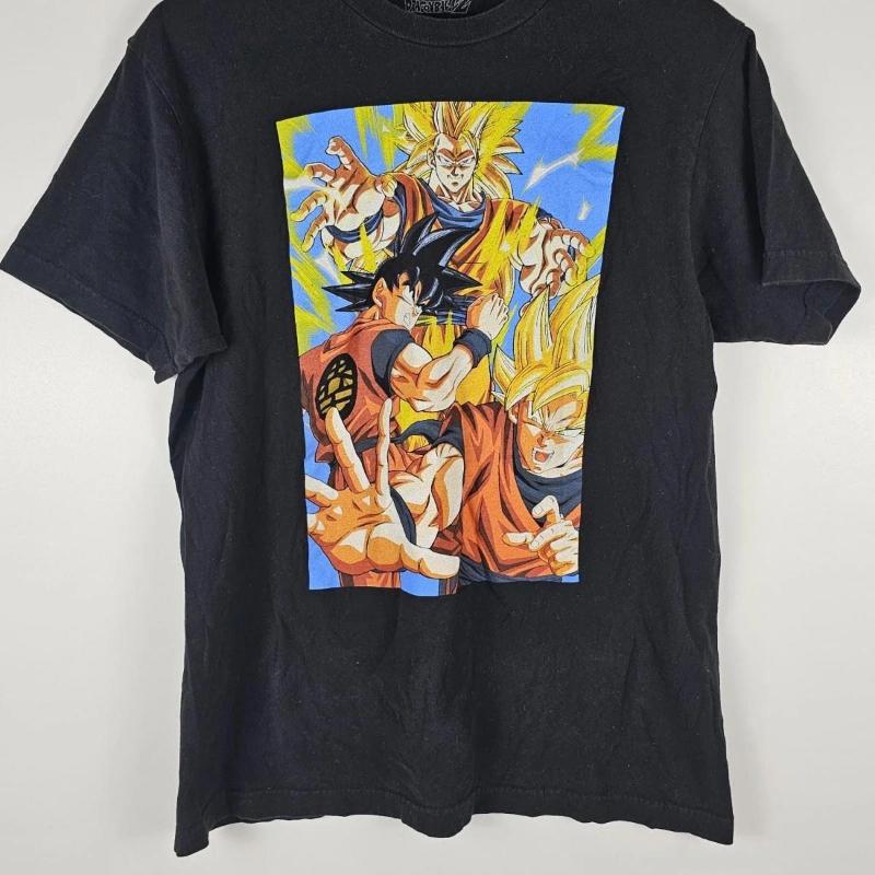 Dragon Ball Z Men's Black Anime Super Saiyan Wukong T-Shirt Summer New Retro Fashion Men's and Women's Japanese Anime