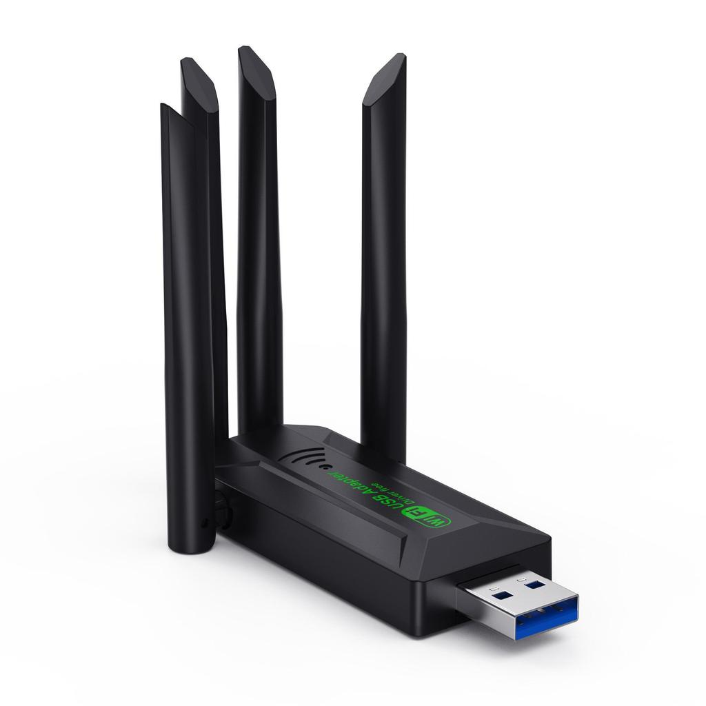 Беспроводной сетевой USB-адаптер 5G Gigabit для компьютеров и ноутбуков без драйверов