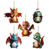 2D Fly Dragon Ornament Cartoon Dragon Statue Ornament Charm Acrylic Hanging Ornament Car Interior Pendants Decoration Party Gift