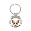 Pembroke Welsh Corgi - Geometric Keychain with a Photo and the Inscription