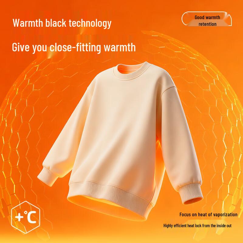 JEEP SPIRIT Men's Alpaca Fleece Lined Round Neck Sweatshirt