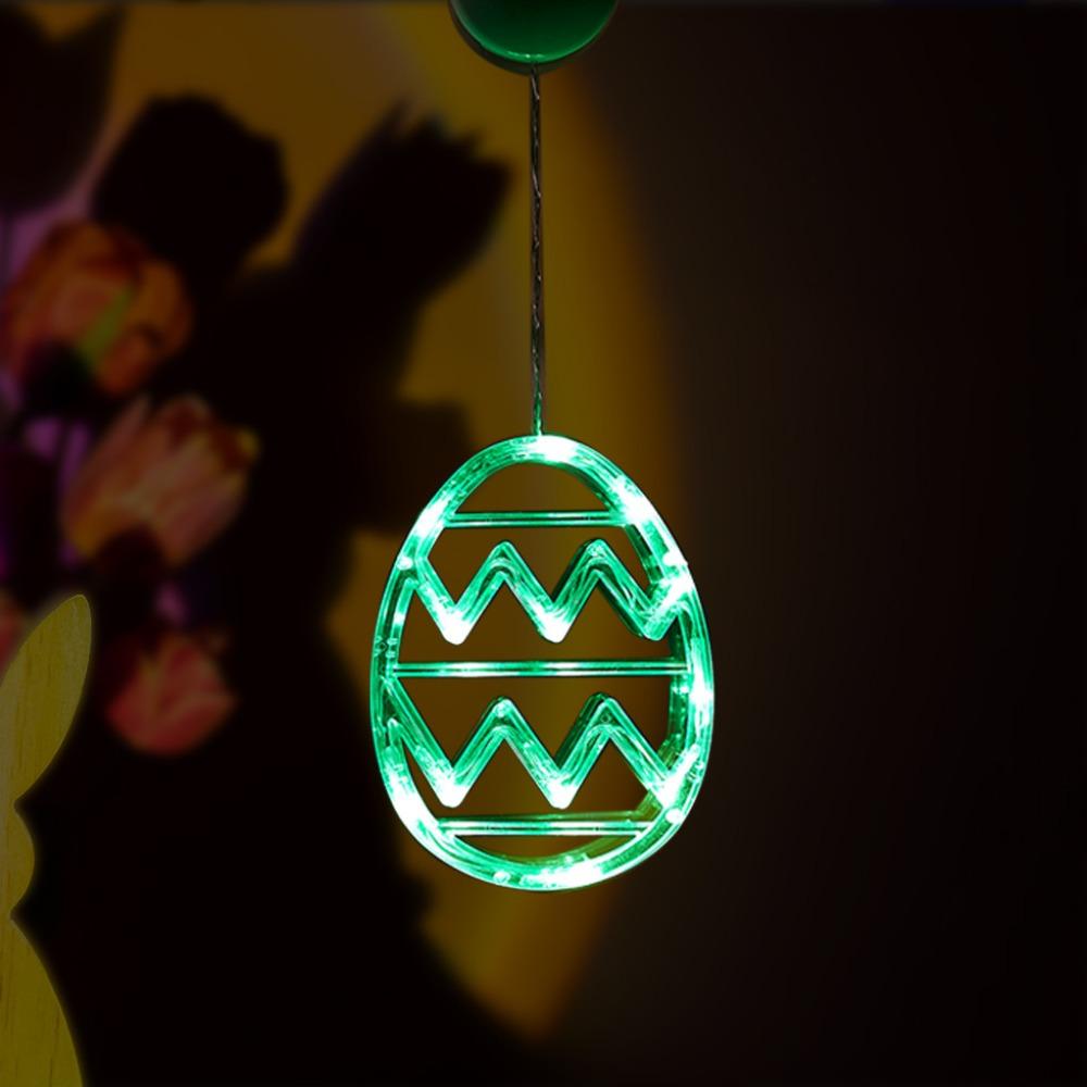 Wall Hanging Egg Suction Cup Light Plastic String Lights Cute Easter Window Lights  Indoor Home