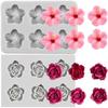 Силиконовые формы для цветов Гибискус Роза Цветок Форма для мастики Инструменты для украшения торта Топпер для кексов Конфета Шоколад Форма для гампасты