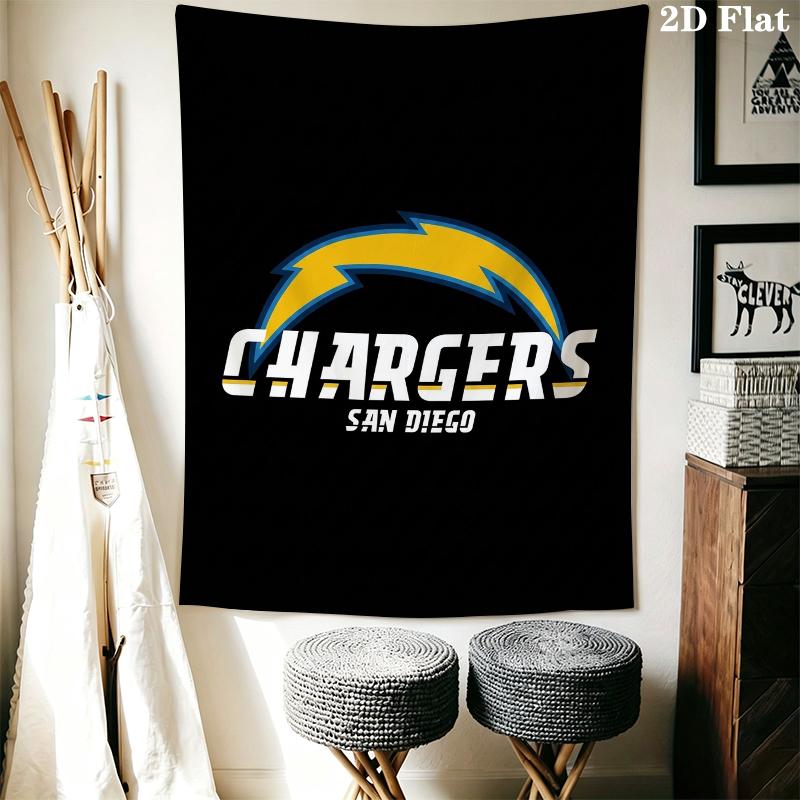 Los Angeles Chargers Wall Tapestry Aesthetic Wall Hanging Printed Fabric Blanket Decorative Tapestries for Bedroom Living Room Home Decor
