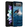 Океанская косатка милая косатка Чехол для телефона Samsung Galaxy Z Flip3 Flip4 Flip5 PC Корпус для Z Flip 3 4 5 Жесткая складная крышка