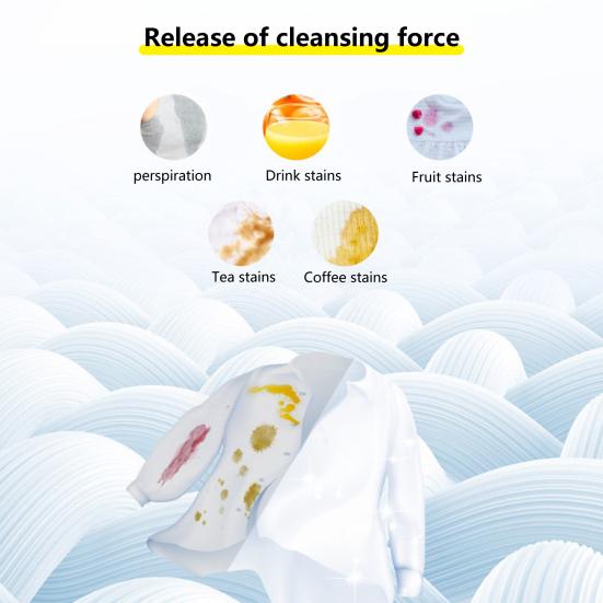 30Pcs Laundry Sheet Dissolves Easily Easy To Use Cream Eco-stripes Washing Detergent Paper Household Supplies