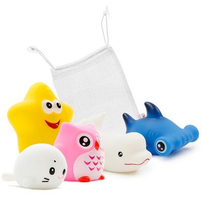 Yekko Mom светодиодная игрушка для ванны с водой, друзья, 5 типов + сетчатый набор, корейские детские игрушки