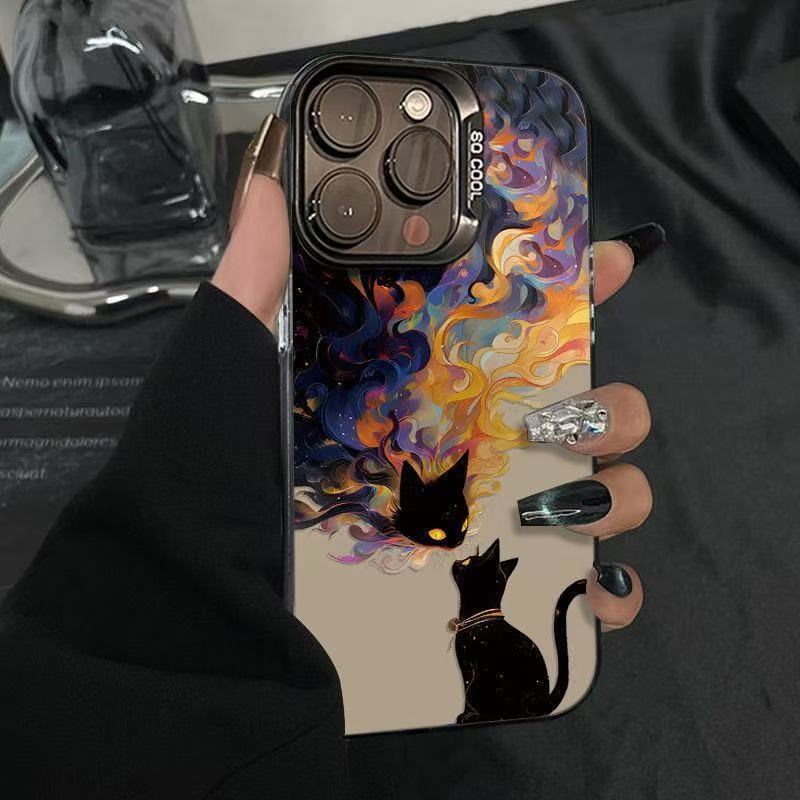 Художественная масляная живопись подходит для 15pro Европа и Америка 16promax Apple чехол для мобильного телефона iphone14 мода 13 креативность 12