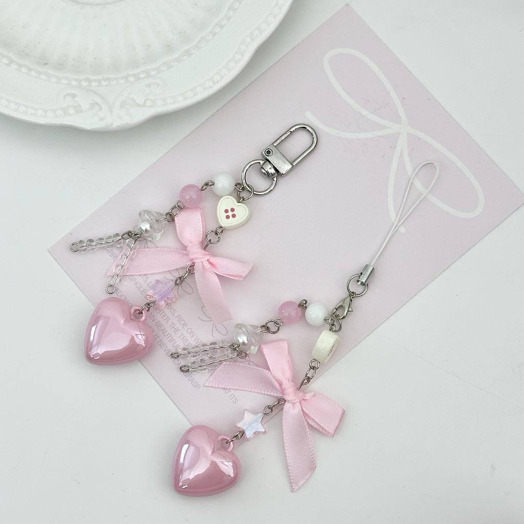 and South Korea Insi Wind Mobile Phone Chain Bag Pendant Cute Buckle Simple Love Car Bag Charm