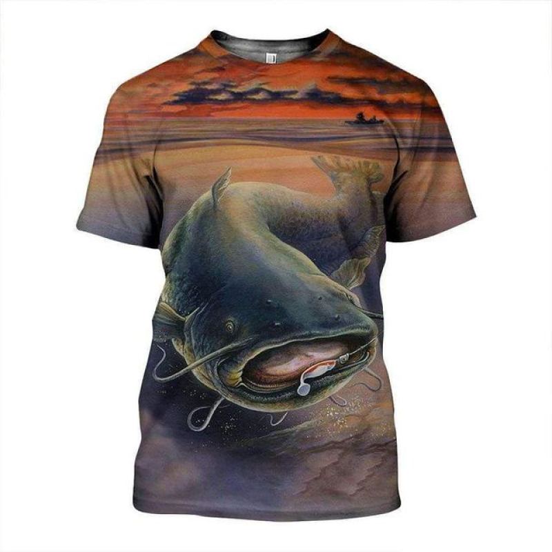 3D Fish Printed T Shirt for Men Summer Men's Carp Fishes Funny T-shirt Women Kids Male Oversized Short Sleeve Tops Tees 100-6XL