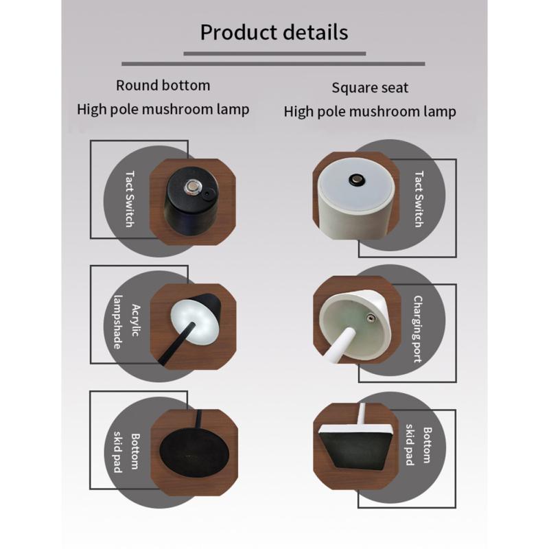 Светодиодная настольная лампа USB перезаряжаемая встроенная батарея 5200 мАч беспроводная декоративная настольная лампа для гостиницы