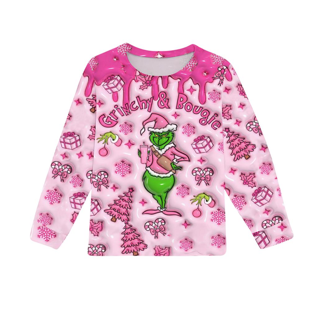 Girls Pants Set Kids Tee Shirt 2PCS Long Sleeve Cartoon Clothing Outfit