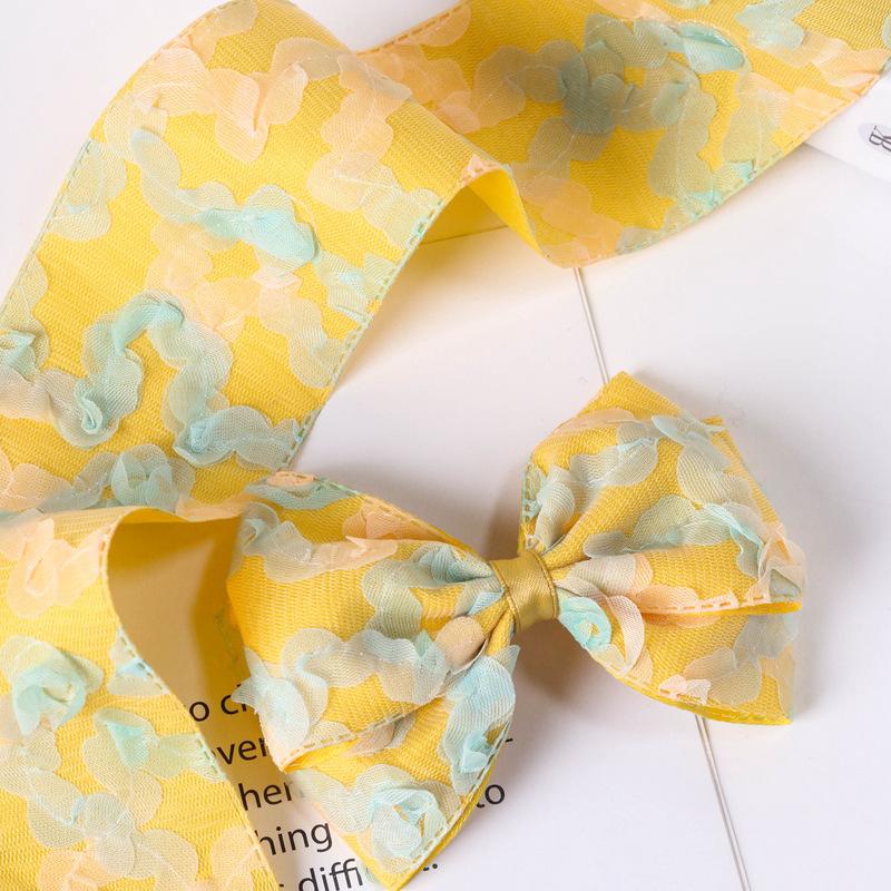 High Quality Printed Lace Lace Ribbon Butterfly Clip Hairpin Raw Material Gift Wrap Tape Diy Clothing Accessories Ribbon