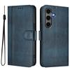 For Samsung Galaxy S24+/Galaxy S25+ Cases Wallet Stand Retro Texture Leather Phone Cover with Lanyard