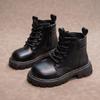 Girls' Martin Boots Autumn and Winter New Style Children's Boots Boys' Black Autumn and Winter Short Boots Children's Soft Leather Single Boots