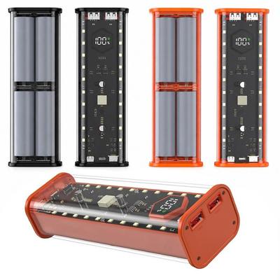LED Display Screen DIY Power Bank Case PD20W Fast Charging Battery Storage Box DIY Assembly