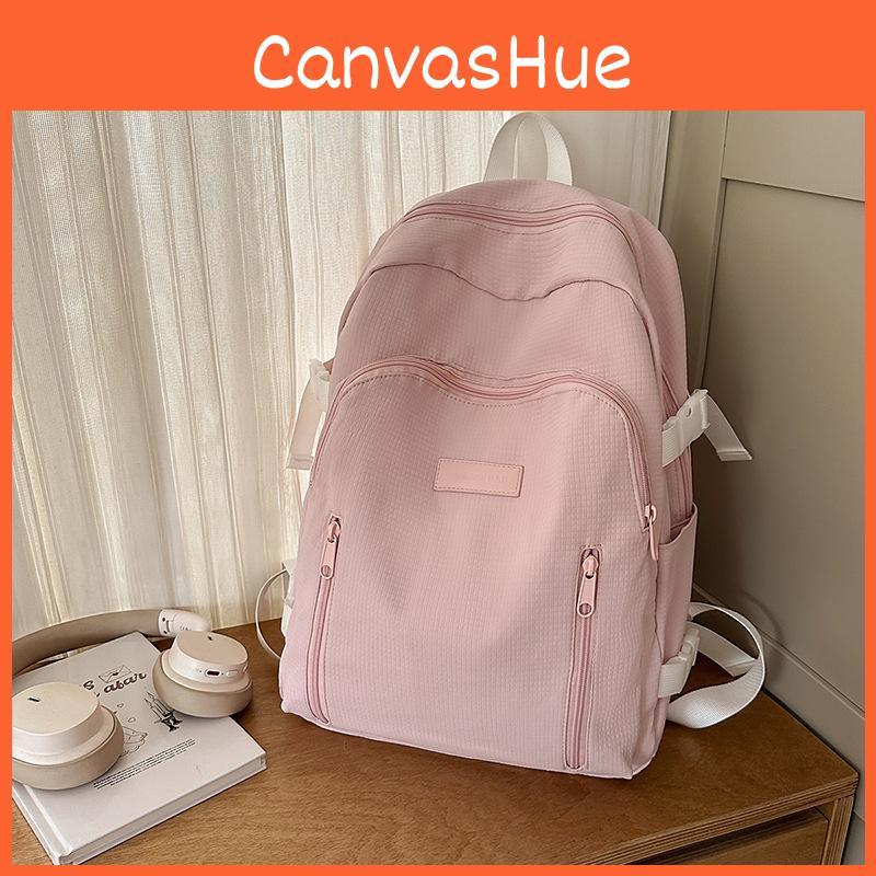 Capacity Fashion Big Backpack With Solid Color Design And Letter Decor For Daily