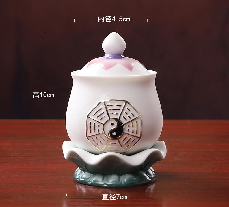 1PCS Ceramic Holy Water Cup Home Buddhist Utensils Cups Feng Shui Ornaments for Worshipping Buddha In Front of the Buddha