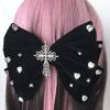 Крылья ангела Арбалеты Заколка для волос со стразами Накладные волосы Аксессуары для волос для вечеринок в готическом и винтажном стиле