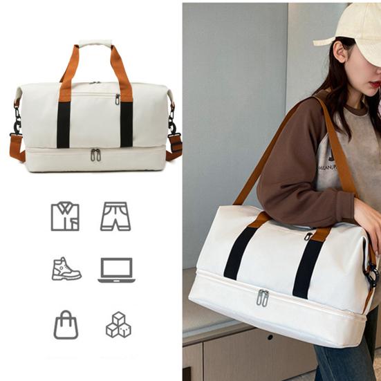 Дорожная сумка Раздельное хранение сухих и влажных вещей Расширяемое отделение Большая вместимость Регулируемый ремень Ручная кладь Спортивная сумка для пляжа Деловая сумка