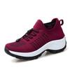 Women Mesh Breathable Sports Shoe Lightweight Casual Platform Shoes Versatile Fashion Socks Shoe Soft Sole Lace-up Walking Shoes