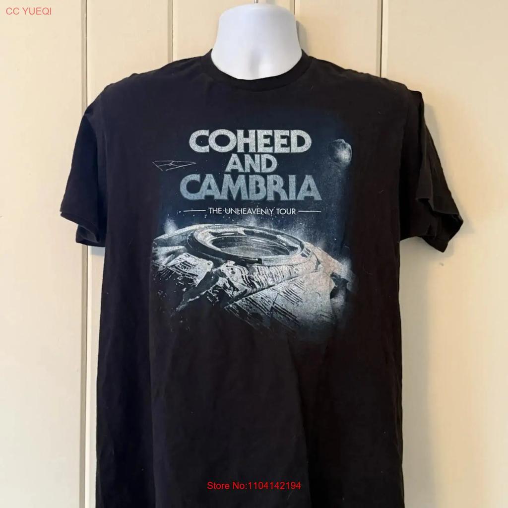 Coheed And Cambria The Unheavenly Tour 2018 Band Concert T Shirt Men S L Vintage Washed Designer Clothes Streetwear