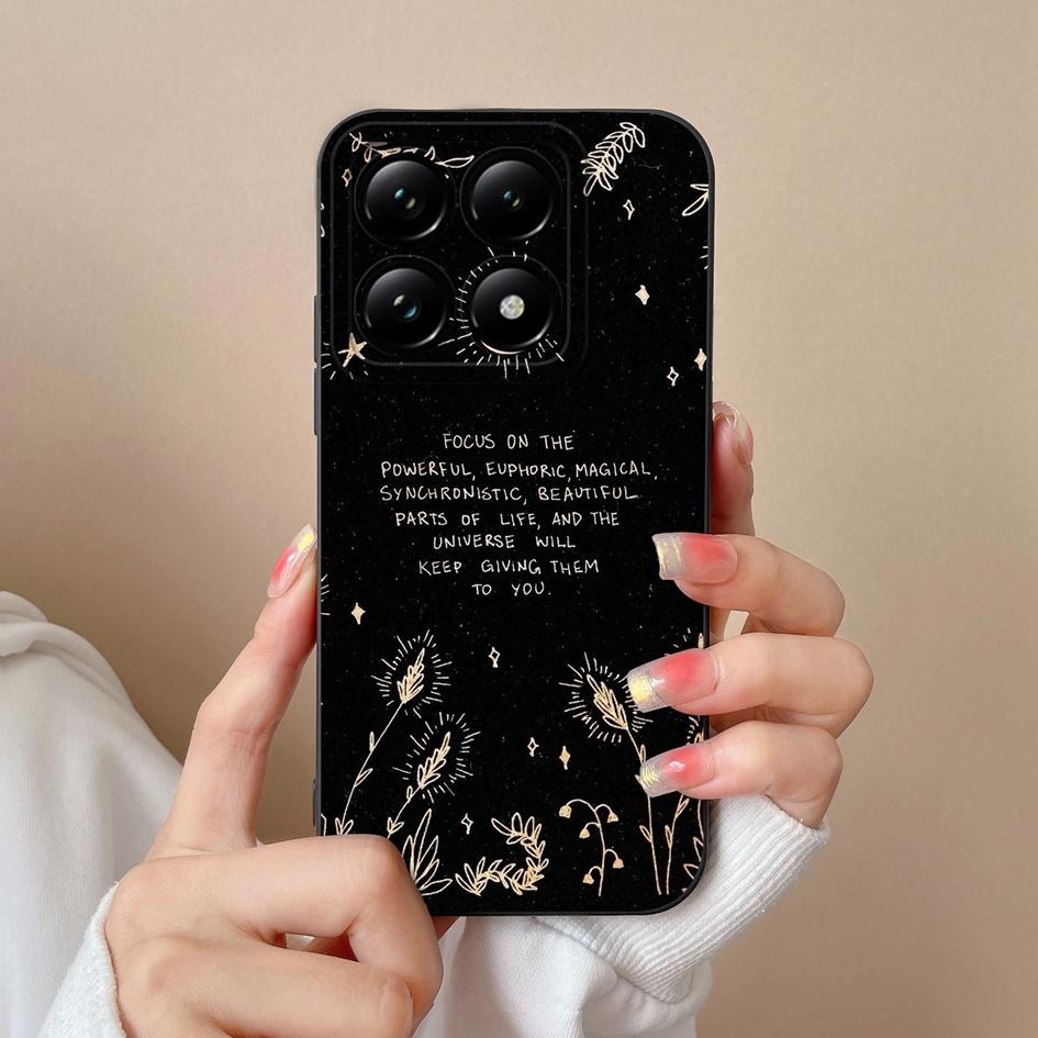 Мягкие новые чехлы для Xiaomi 14T 15 Pro Capa Pretty Cloud Flowers стильный стиль защитный жидкий силикон прочный анти-падение для Xiaomi Shell задние крышки
