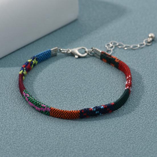 Плетеный браслет Бохо Этнический Тканый Регулируемый Геометрический Декоративный Подарок Женщинам Красочный Веревочный Браслет Аксессуары для Запястья для Повседневной Носки