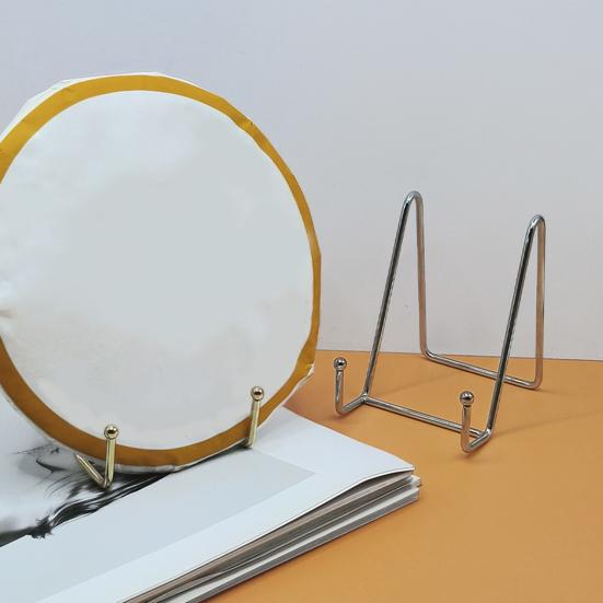 Metal Plate Display Stand Picture Frame Easel Tabletop Picture Stand Wire Easel for Display Photo Frame Book Sign Vinyl Record