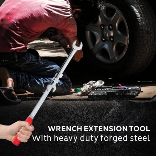 ZHLELEWZ Wrench Extender Tool Bar, Torque Adapter Wrench Extension, Extra Long 15" Wrench Extension for Maximum Leverage, Ideal for Mechanics, DIY, Ga