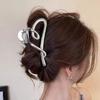 Металлические заколки-крабы для волос серебряного цвета в форме сердца, заколки-крабы для женщин, заколки для волос, головные уборы, женские аксессуары для волос, головной убор