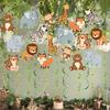 Cartoon Animal Hanging Decoration Vibrant Color Foil Ceiling Hanging Swirls Streams Party Banner Decor for Party Events